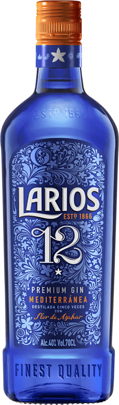 免费送货 | 金酒 Gin Larios 12 Botánicos Premium — 高端, Mediterranean — 地中海风味 西班牙 70 cl Flor de Azahar — 橙花