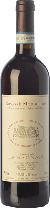 22,95 € | Red wine Le Ragnaie D.O.C. Rosso di Montalcino Tuscany Italy Sangiovese Bottle 75 cl