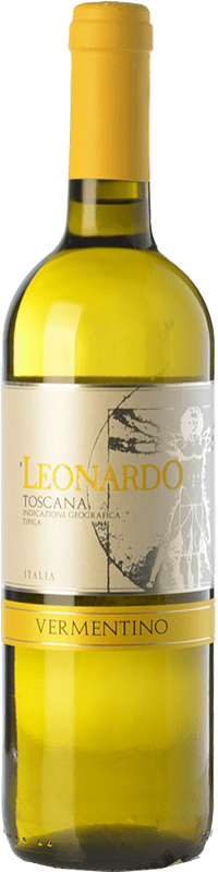 Бесплатная доставка | Белое вино Leonardo da Vinci Leonardo I.G.T. Toscana Тоскана Италия Vermentino — Верментино 75 cl