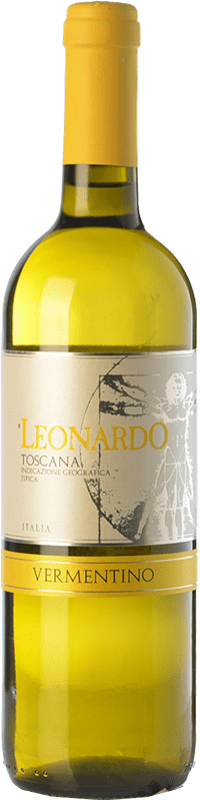 7,95 € Free Shipping | White wine Leonardo da Vinci Leonardo I.G.T. Toscana Tuscany Italy Vermentino Bottle 75 cl