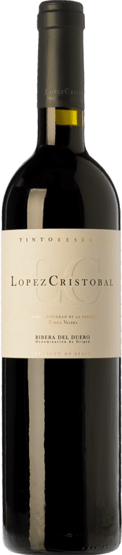 25,95 € Бесплатная доставка | Красное вино López Cristóbal Резерв D.O. Ribera del Duero