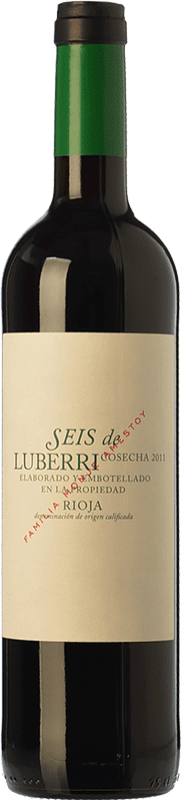 8,95 € Free Shipping | Red wine Luberri Seis Joven D.O.Ca. Rioja The Rioja Spain Tempranillo Bottle 75 cl