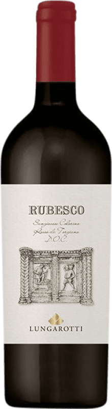 Envoi gratuit | Vin Rouge Lungarotti Rubesco D.O.C. Torgiano Ombrie Italie Sangiovese, Colorino Eco — Biologique 75 cl