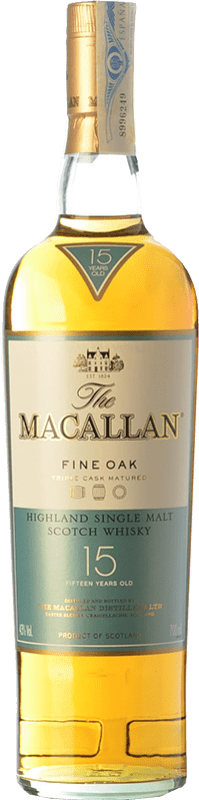 免费送货 | 威士忌单一麦芽威士忌 Macallan Fine Oak 15 斯佩塞 英国 70 cl