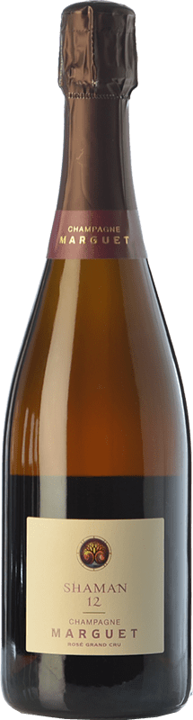 Free Shipping | Rosé sparkling Marguet Shaman Rosé Grand Cru A.O.C. Champagne Champagne France Pinot Black, Chardonnay Organic 75 cl