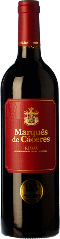 19,95 € | Red wine Marqués de Cáceres Aged D.O.Ca. Rioja The Rioja Spain Tempranillo, Grenache, Graciano Magnum Bottle 1,5 L