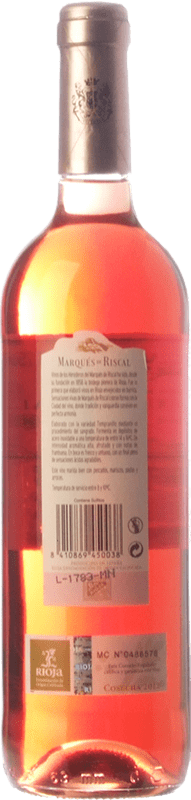 7,95 € Envío gratis | Vino rosado Marqués de Riscal D.O.Ca. Rioja La Rioja España Tempranillo, Garnacha Botella 75 cl