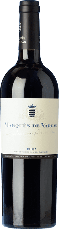 41,95 € | Красное вино Marqués de Vargas Reserva Privada Резерв D.O.Ca. Rioja Ла-Риоха Испания Tempranillo, Grenache, Mazuelo 75 cl