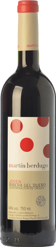 7,95 € Free Shipping | Red wine Martín Berdugo Joven D.O. Ribera del Duero Castilla y León Spain Tempranillo Bottle 75 cl