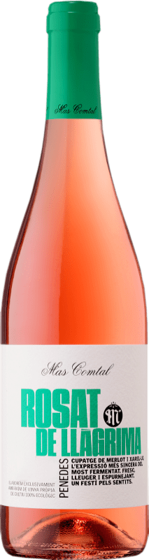 Free Shipping | Rosé wine Mas Comtal Rosat de Llàgrima D.O. Penedès Catalonia Spain Merlot 75 cl