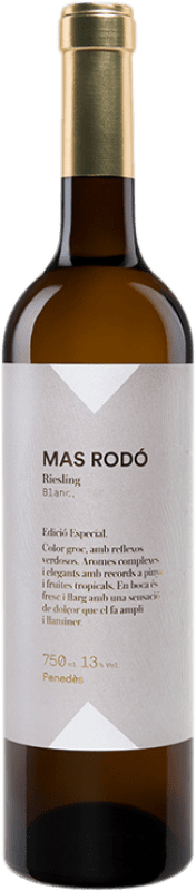 Бесплатная доставка | Белое вино Mas Rodó Riesling старения D.O. Penedès Каталония Испания Parellada, Riesling 75 cl