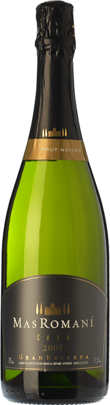 9,95 € | Espumoso blanco Mas Romaní Brut Nature Gran Reserva D.O. Cava Cataluña España Macabeo, Xarel·lo, Chardonnay, Parellada 75 cl