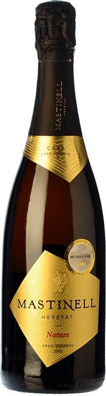 Envoi gratuit | Blanc mousseux MasTinell Real Heretat Brut Nature Grande Réserve D.O. Cava Catalogne Espagne Macabeo, Xarel·lo, Chardonnay, Parellada 75 cl