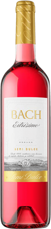 4,95 € Free Shipping | Rosé wine Bach Extrísimo Semi Dry Joven D.O. Catalunya Catalonia Spain Tempranillo, Merlot, Cabernet Sauvignon Bottle 75 cl