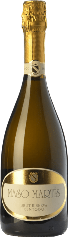 Kostenloser Versand | Weißer Sekt Maso Martis Brut Reserve D.O.C. Trento Trentino Italien Spätburgunder, Chardonnay 75 cl