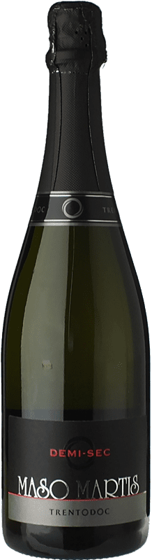Free Shipping | White sparkling Maso Martis Semi-Dry Semi-Sweet D.O.C. Trento Trentino Italy Pinot Black, Chardonnay Organic 75 cl