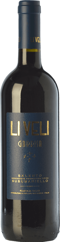 10,95 € Free Shipping | Red wine Li Veli Garrisa I.G.T. Salento Campania Italy Susumaniello Bottle 75 cl