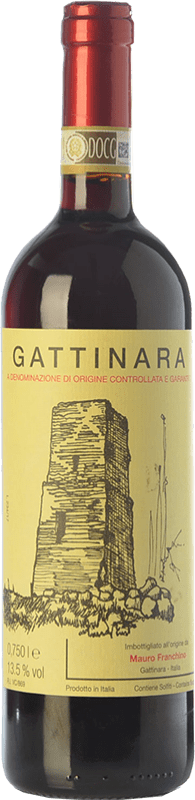 Envio grátis | Vinho tinto Mauro Franchino D.O.C.G. Gattinara Piemonte Itália Nebbiolo 75 cl