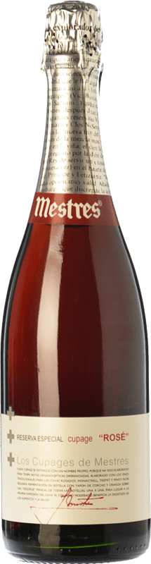 Envio grátis | Espumante rosé Mestres Cupage Rosé Especial Brut Reserva D.O. Cava Catalunha Espanha Monastrell, Pinot Preto, Trepat 75 cl