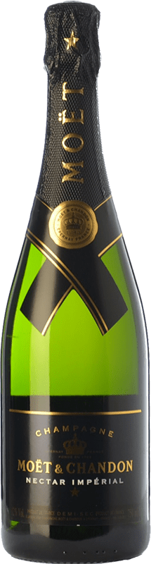 送料無料 | 白スパークリングワイン Moët & Chandon Néctar Imperial A.O.C. Champagne シャンパン フランス Pinot Black, Chardonnay, Pinot Meunier 75 cl