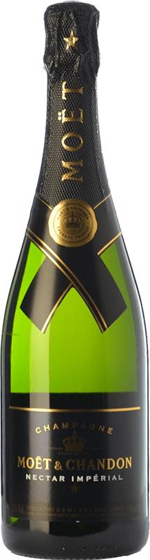 Бесплатная доставка | Белое игристое Moët & Chandon Néctar Impérial A.O.C. Champagne шампанское Франция Pinot Black, Chardonnay, Pinot Meunier 75 cl