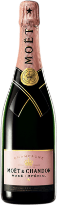 Envio grátis | Espumante rosé Moët & Chandon Rosé Impérial A.O.C. Champagne Champagne França Pinot Preto, Chardonnay, Pinot Meunier 75 cl