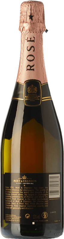 53,95 € | Rosé sparkling Moët & Chandon Rosé Impérial Reserva A.O.C. Champagne Champagne France Pinot Black, Chardonnay, Pinot Meunier Bottle 75 cl