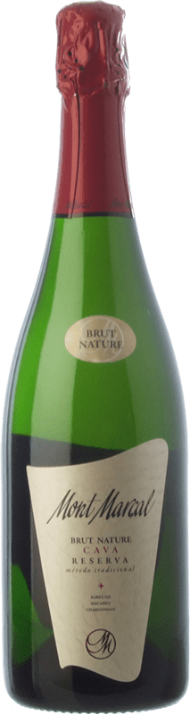 Бесплатная доставка | Белое игристое вино Mont Marçal Brut Nature — Брют Натюр Резерва D.O. Cava Каталония Испания Macabeo — Макабео, Xarel·lo — Шарелло, Chardonnay — Шардоне, Parellada — Парельяда 75 cl