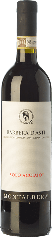 9,95 € Spedizione Gratuita | Vino rosso Montalbera Solo Acciaio D.O.C. Barbera d'Asti