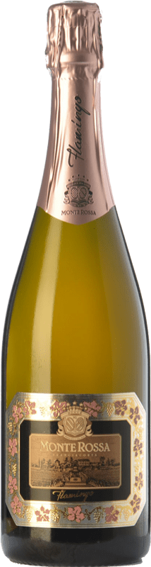 Бесплатная доставка | Белое игристое Monte Rossa Flamingo D.O.C.G. Franciacorta Ломбардии Италия Pinot Black, Chardonnay 75 cl