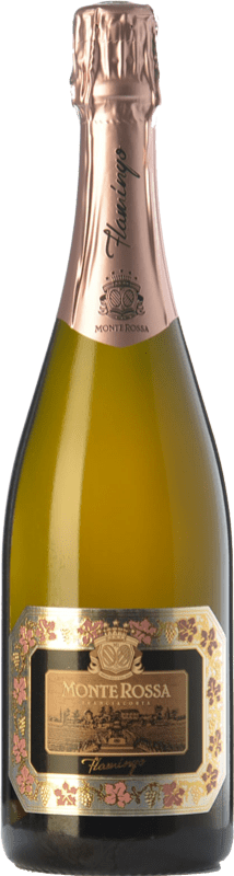 Free Shipping | White sparkling Monte Rossa Flamingo D.O.C.G. Franciacorta Lombardia Italy Pinot Black, Chardonnay Organic 75 cl