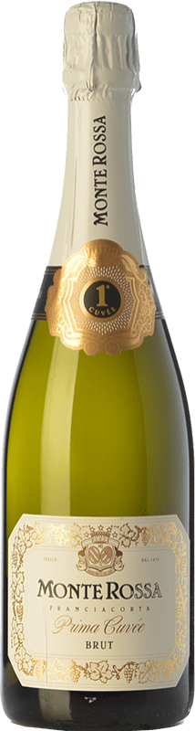 Бесплатная доставка | Белое игристое Monte Rossa Prima Cuvée брют D.O.C.G. Franciacorta Ломбардии Италия Pinot Black, Chardonnay, Pinot White 75 cl