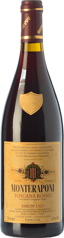 69,95 € | Vinho tinto Monteraponi Baron'Ugo I.G.T. Toscana Tuscany Itália Sangiovese, Colorino, Canaiolo 75 cl