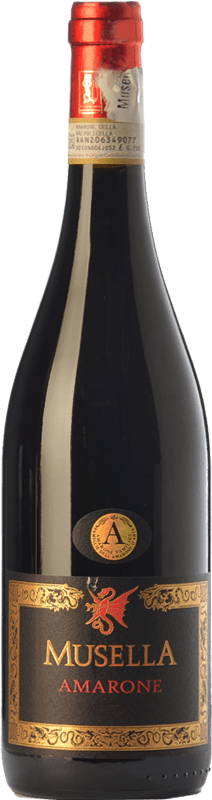 Бесплатная доставка | Красное вино Musella D.O.C.G. Amarone della Valpolicella Венето Италия Corvina — Корвина, Rondinella — Рондинелла, Corvinone — Корвиноне, Oseleta — Оселета 75 cl