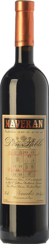 18,95 € | Красное вино Naveran Don Pablo Excepcional Резерв D.O. Penedès Каталония Испания Cabernet Sauvignon 75 cl