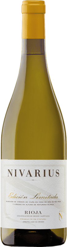 21,95 € | Vin blanc Nivarius Crianza D.O.Ca. Rioja La Rioja Espagne Viura, Tempranillo Blanc, Maturana Blanc 75 cl