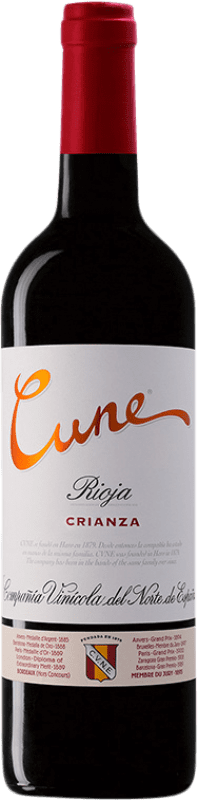 7,95 € | Red wine Norte de España - CVNE Cune Aged D.O.Ca. Rioja The Rioja Spain Tempranillo, Grenache, Mazuelo 75 cl