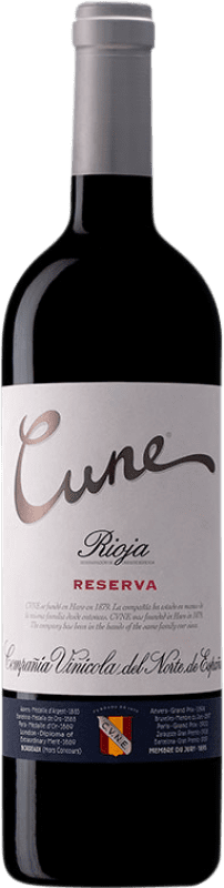 12,95 € | Red wine Norte de España - CVNE Cune Reserve D.O.Ca. Rioja The Rioja Spain Tempranillo, Grenache, Graciano, Mazuelo 75 cl