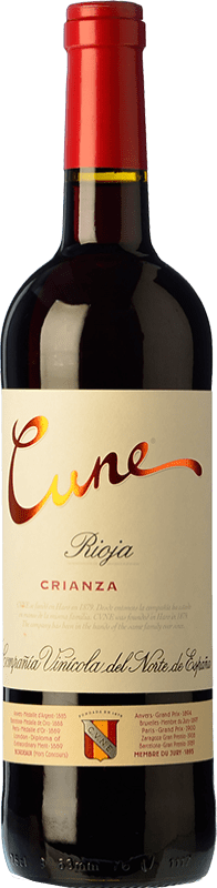 10,95 € 免费送货 | 红酒 Norte de España - CVNE Cune 岁 D.O.Ca. Rioja 瓶子 Medium 50 cl