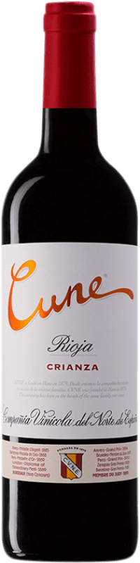 18,95 € | 赤ワイン Norte de España - CVNE Cune Crianza — クリアンサ D.O.Ca. Rioja ラ・リオハ スペイン Tempranillo — テンプラニーリョ, Garnacha — グルナッシュ, Mazuelo — マスエロ マグナムボトル 1,5 L