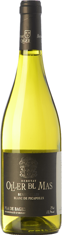 Envoi gratuit | Vin blanc Oller del Mas Bernat Blanc de Picapolls D.O. Pla de Bages Catalogne Espagne Picapoll Noir, Picapoll Biologique 75 cl