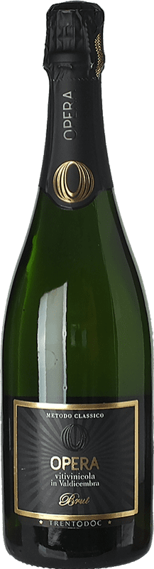 Бесплатная доставка | Белое игристое вино Opera брют D.O.C. Trento Трентино Италия Chardonnay 75 cl