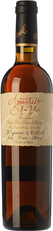 88,95 € Envío gratis | Vino generoso Osborne Sherry Amontillado 51.1 Very Old Rare Sherry VORS D.O. Jerez-Xérès-Sherry Botella Medium 50 cl