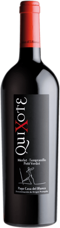 11,95 € Free Shipping | Red wine Casa del Blanco Quixote Crianza D.O.P. Vino de Pago Casa del Blanco Castilla la Mancha Spain Tempranillo, Merlot, Petit Verdot Bottle 75 cl