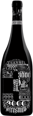 免费送货 | 红葡萄酒 Pago de Aylés Tres de 3000 Crianza — 陈酿 D.O. Cariñena 阿拉贡 西班牙 Merlot — 梅洛, Garnacha — 歌海娜, Cabernet Sauvignon — 赤霞珠 75 cl