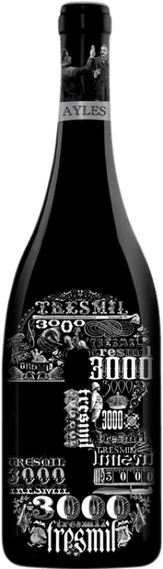 28,95 € Free Shipping | Red wine Pago de Aylés Tres de 3000 Crianza D.O. Cariñena Aragon Spain Merlot, Grenache, Cabernet Sauvignon Bottle 75 cl