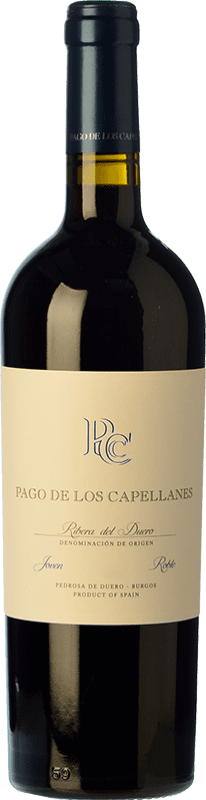 16,95 € Free Shipping | Red wine Pago de los Capellanes Roble D.O. Ribera del Duero Castilla y León Spain Tempranillo Bottle 75 cl