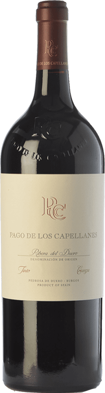 45,95 € Free Shipping | Red wine Pago de los Capellanes Crianza D.O. Ribera del Duero Castilla y León Spain Tempranillo, Cabernet Sauvignon Magnum Bottle 1,5 L