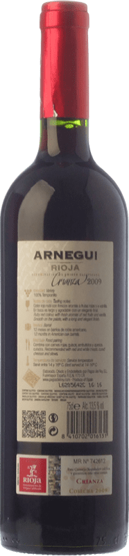 7,95 € Envío gratis | Vino tinto Pagos del Rey Arnegui Crianza D.O.Ca. Rioja La Rioja España Tempranillo Botella 75 cl