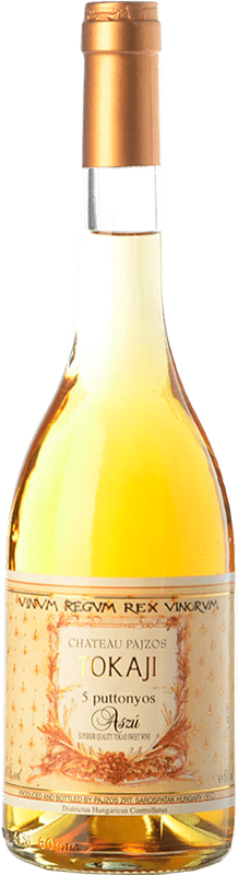 Бесплатная доставка | Сладкое вино Pajzos Aszú 5 Puttonyos I.G. Tokaj-Hegyalja Токай Венгрия Muscat, Furmint, Hárslevelü бутылка Medium 50 cl